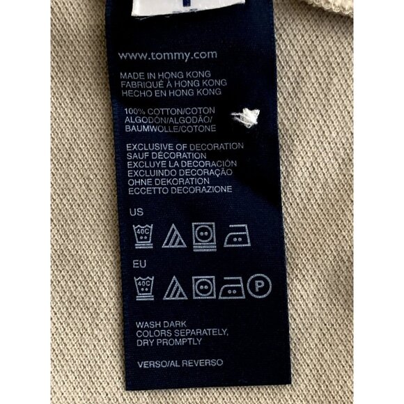 Tommy Hilfiger Mens Polo Shirt Classic Beige Size Large - Picture 4 of 7